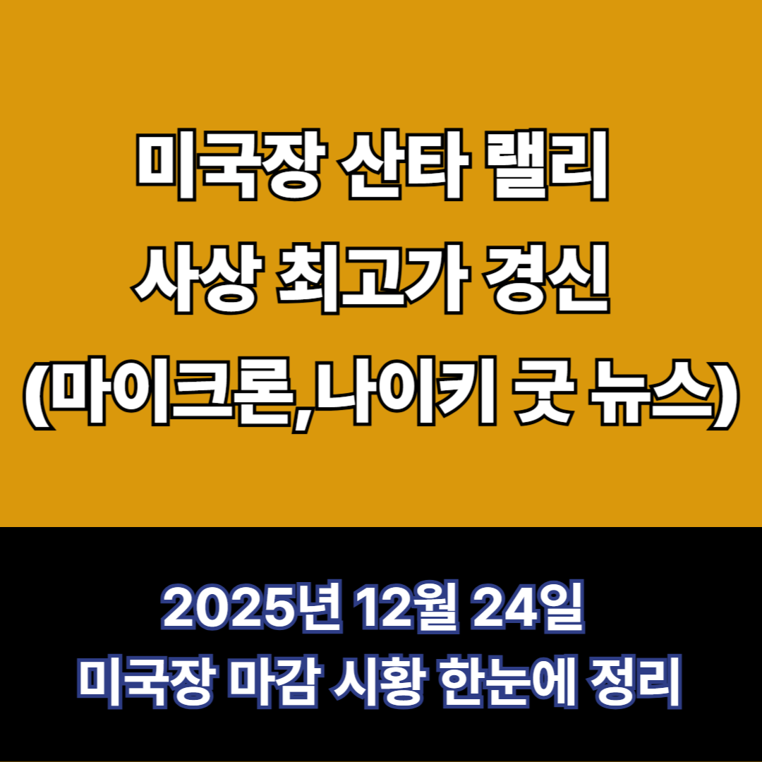 12/24미국시황정리