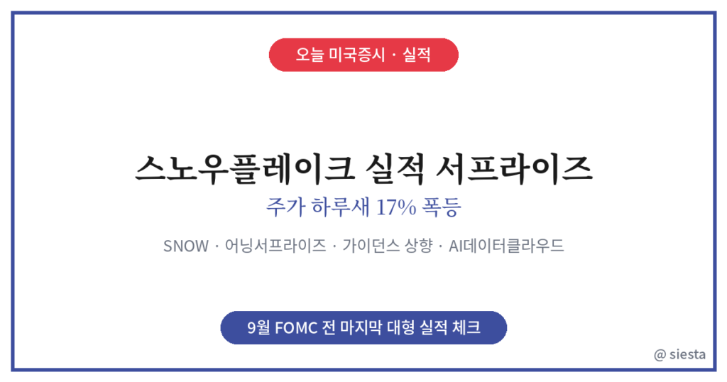 스노우플레이크 실적발표