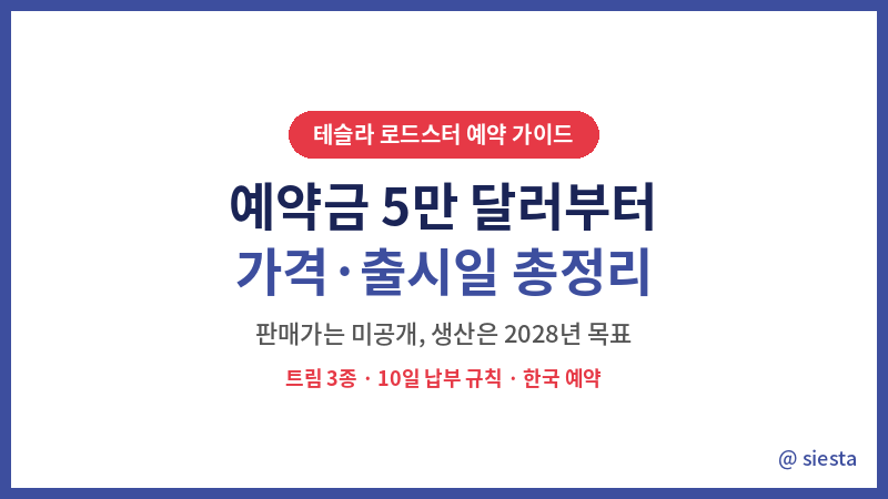 테슬라 로드스터 예약금